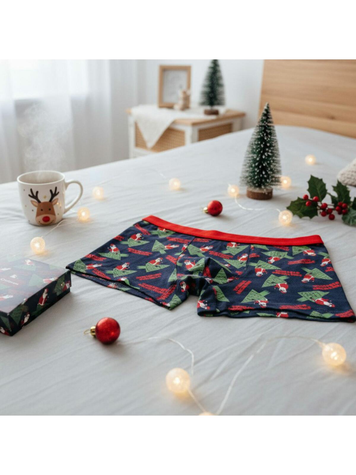 Świąteczne bokserki męskie w prezentowym pudełku