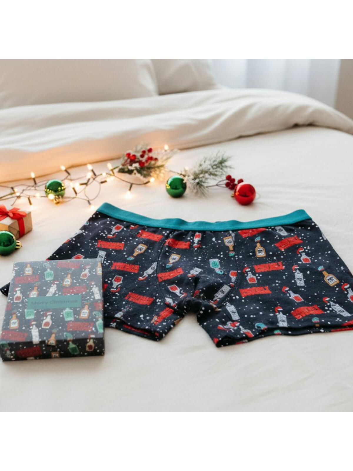Świąteczne bokserki męskie w prezentowym pudełku