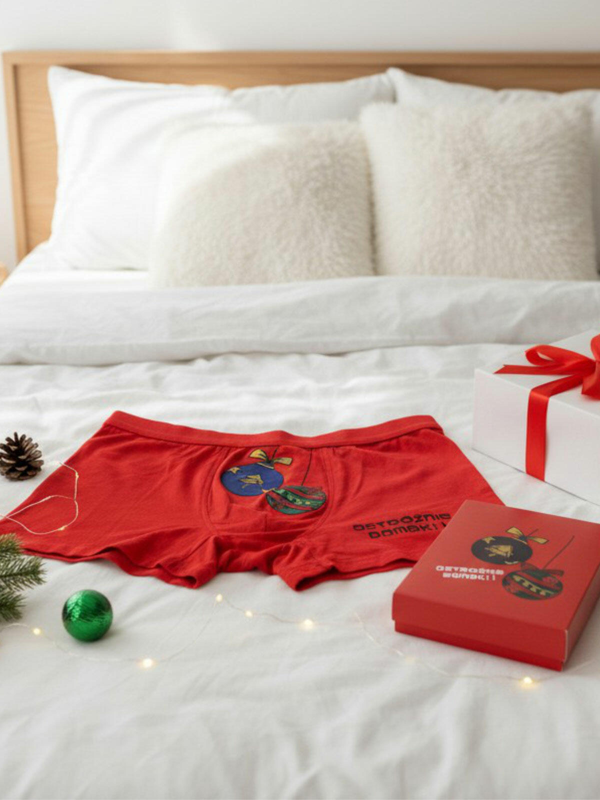 Świąteczne bokserki w pudełku