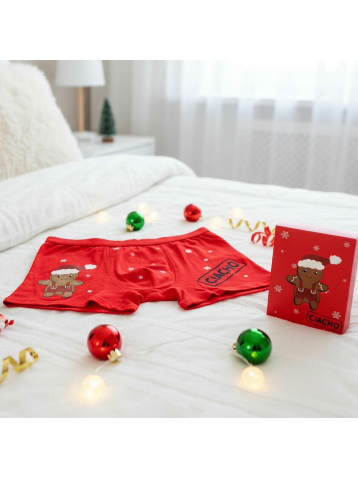 Świąteczne bokserki męskie w prezentowym pudełku