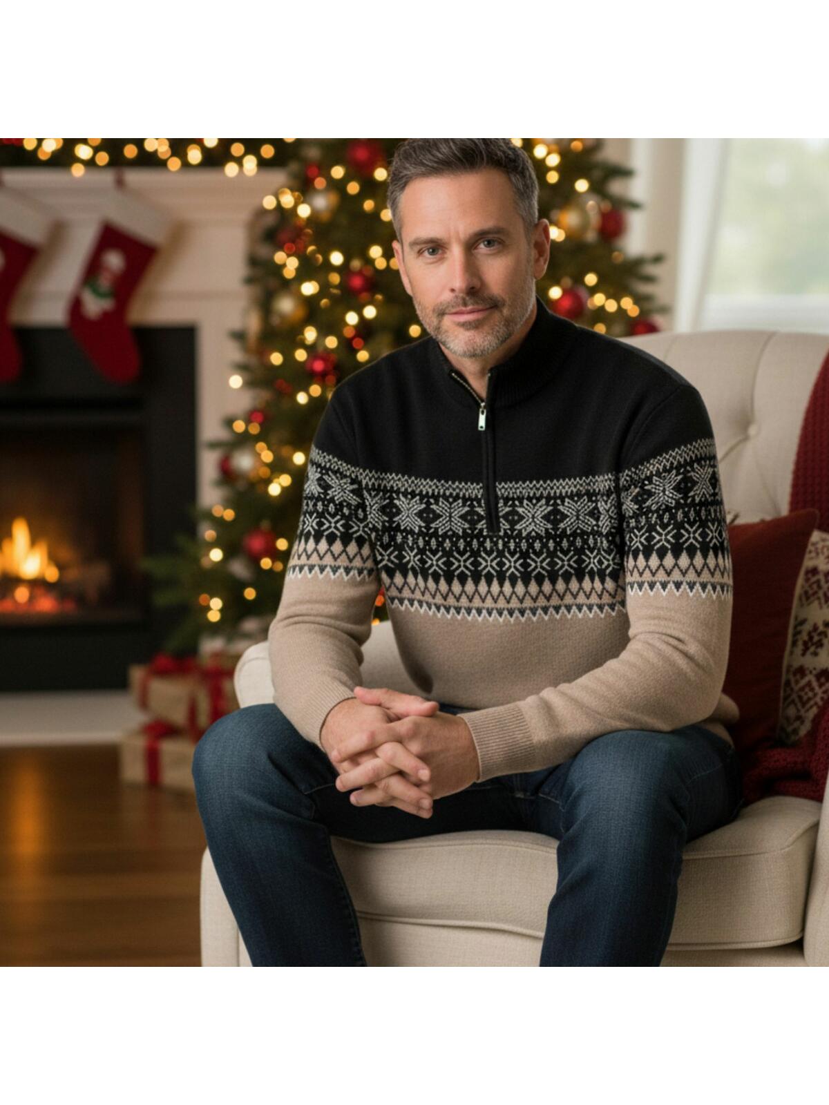 Sweter z motywem norweskim