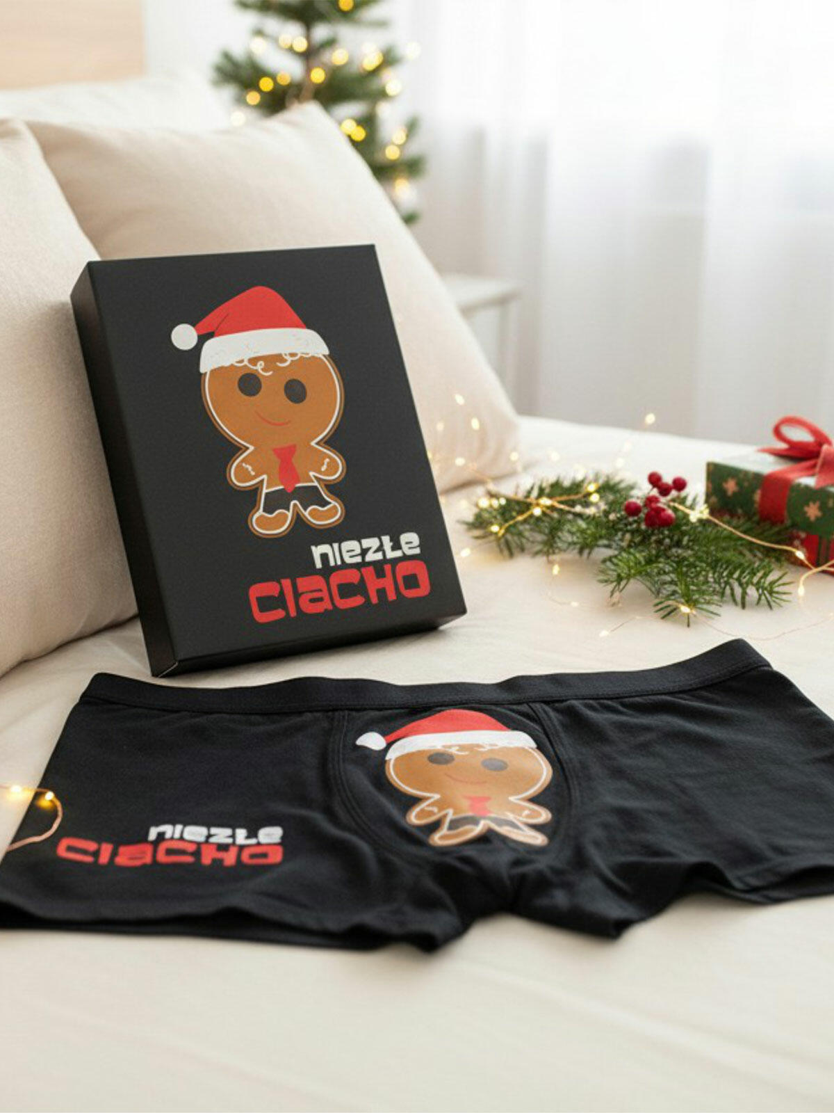 Świąteczne bokserki z pierniczkiem