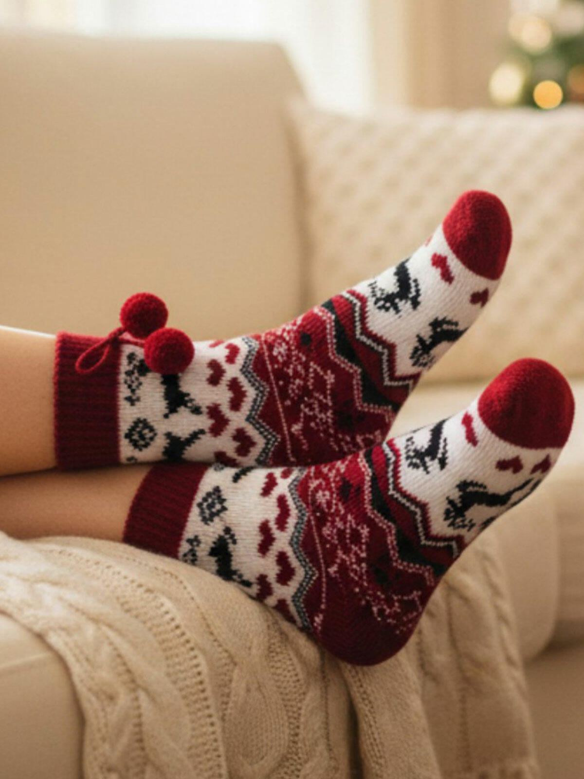 Skarpety z pomponami 39-41