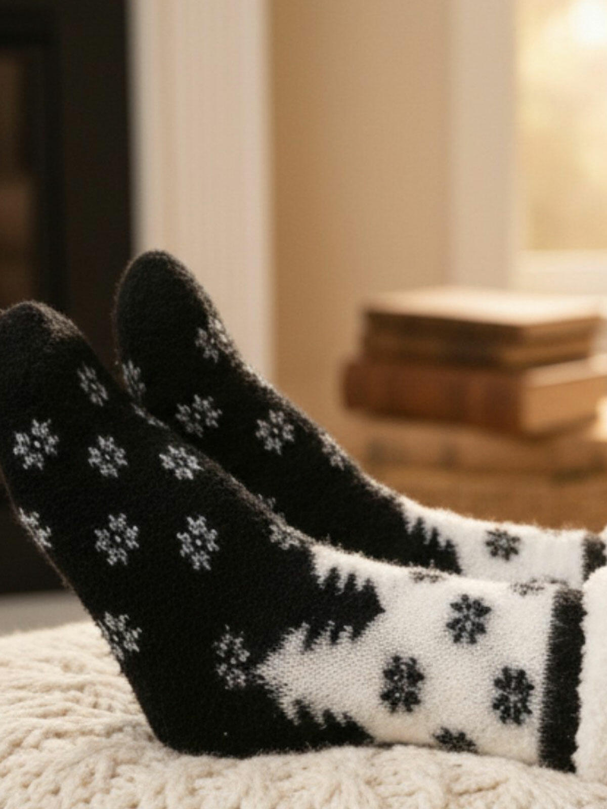 Skarpety zimowe w choinki