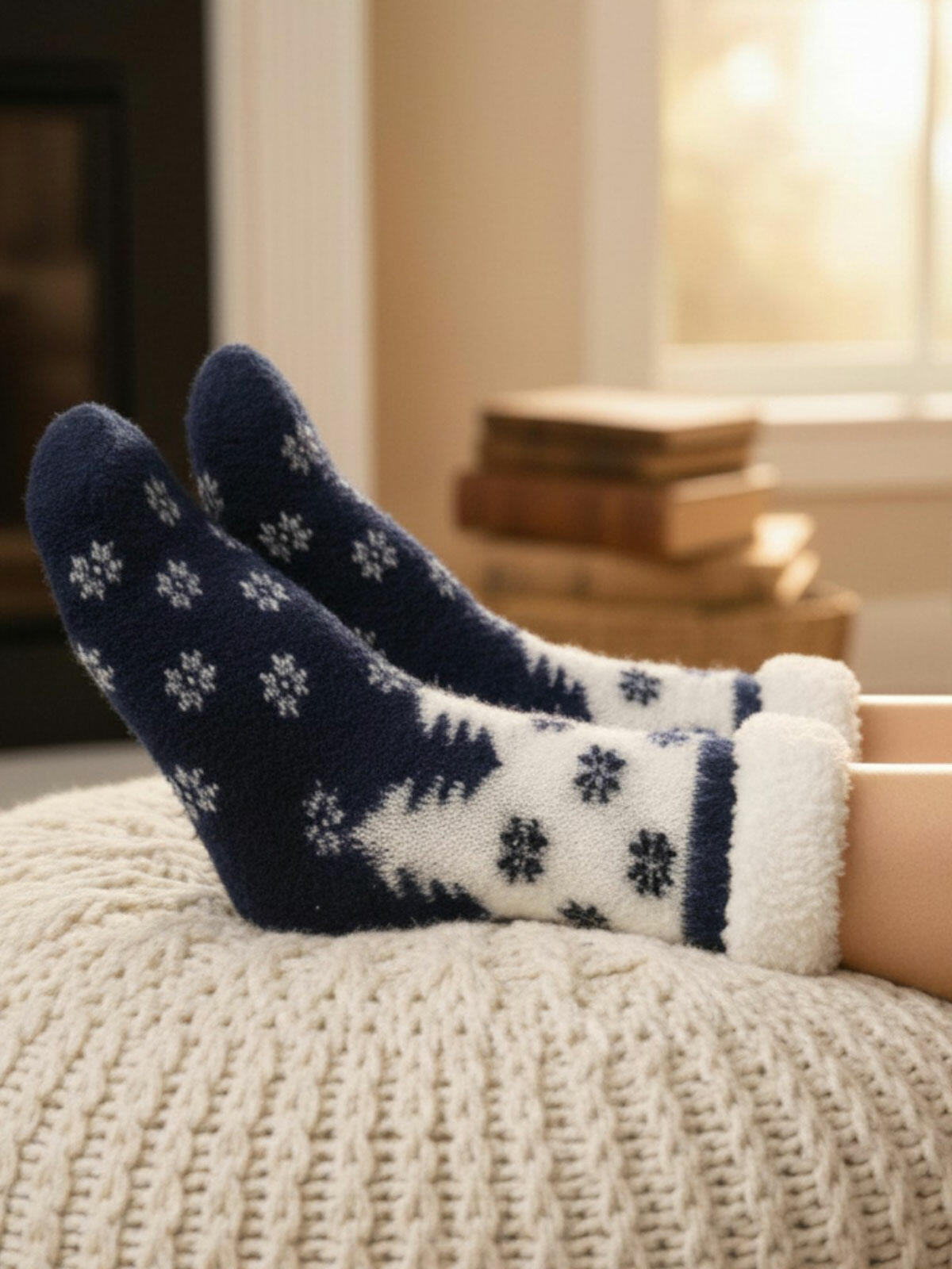 Skarpety zimowe w choinki