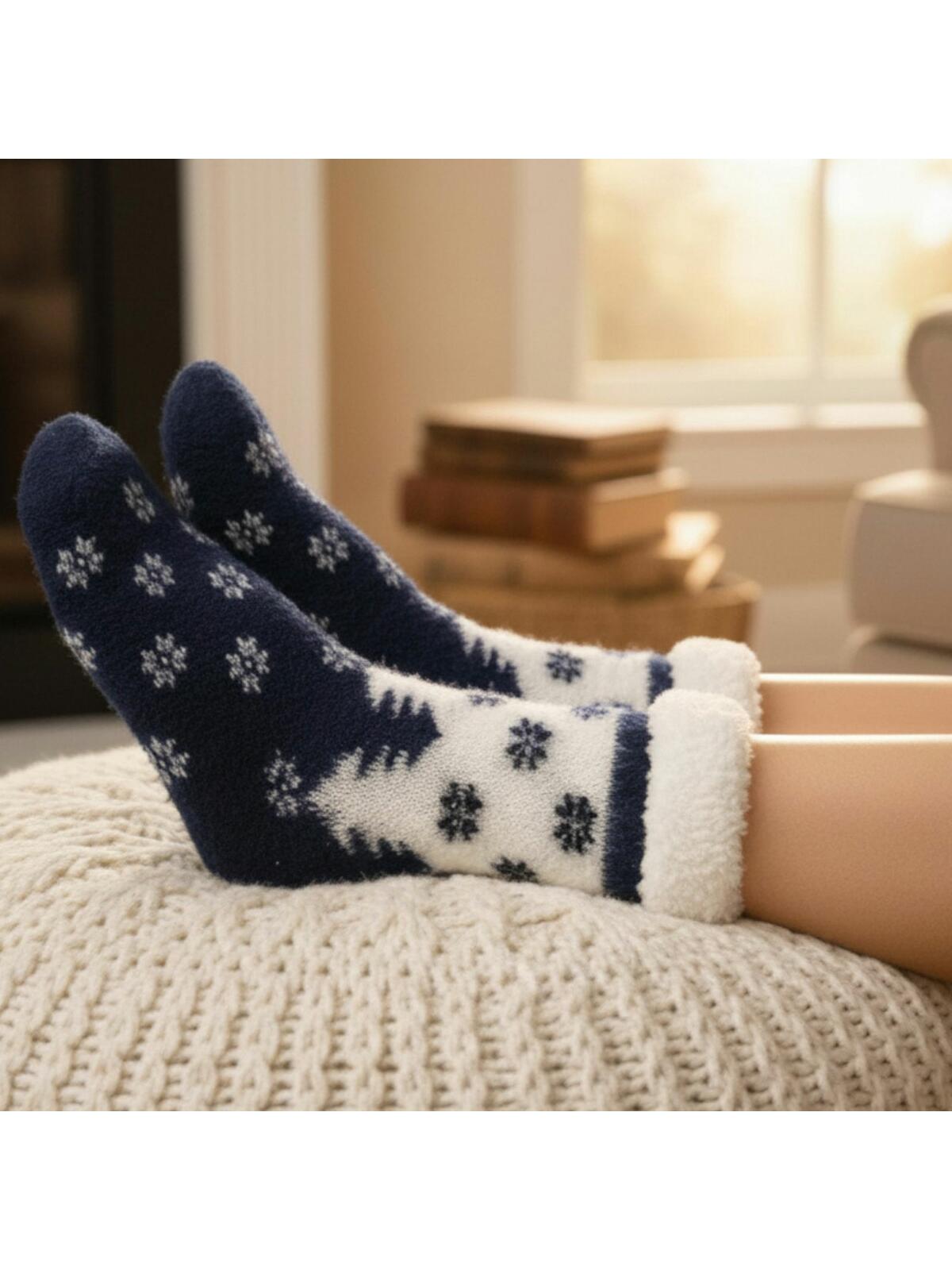 Skarpety zimowe w choinki