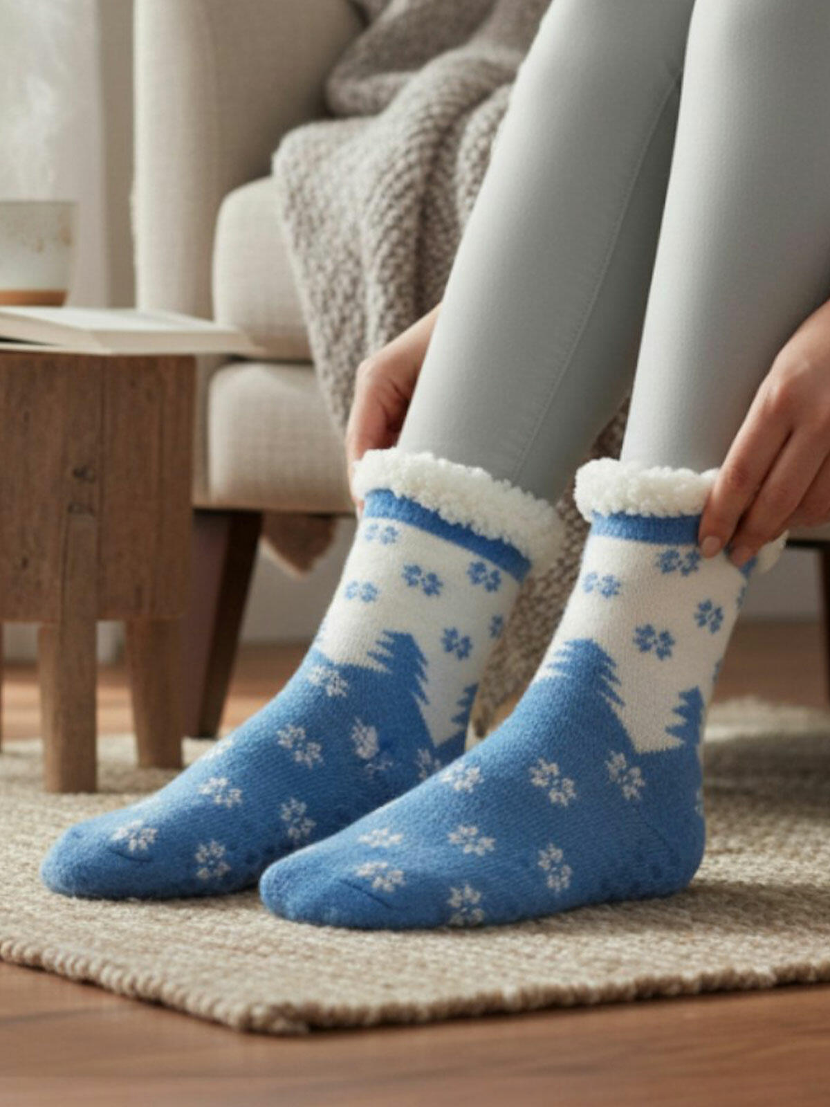 Skarpety zimowe w choinki