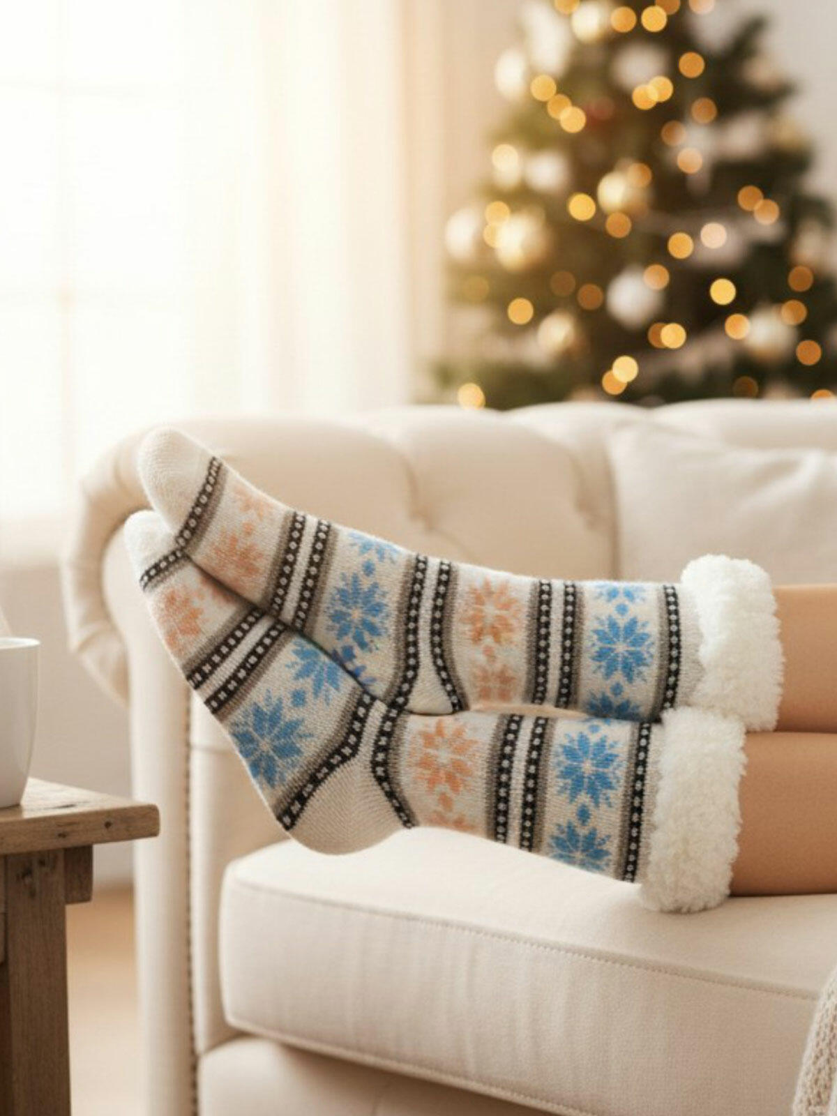 Skarpety zimowe z futerkiem