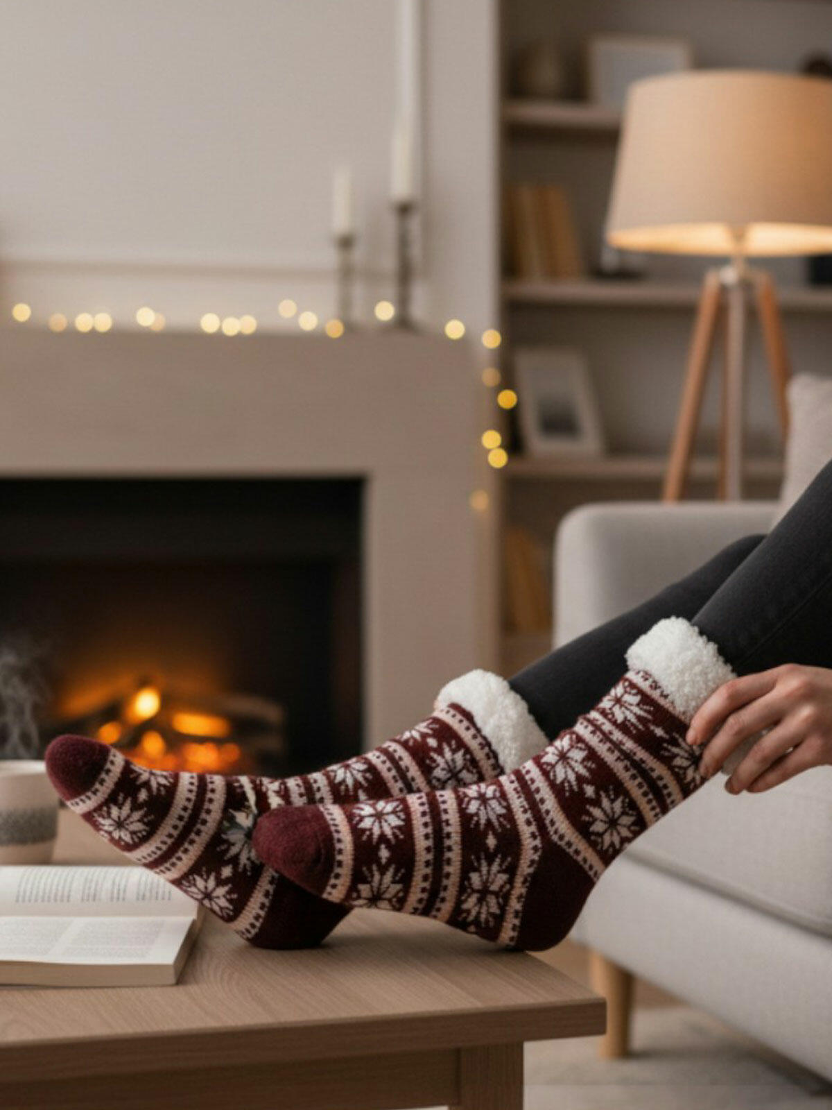 Skarpety zimowe z futerkiem