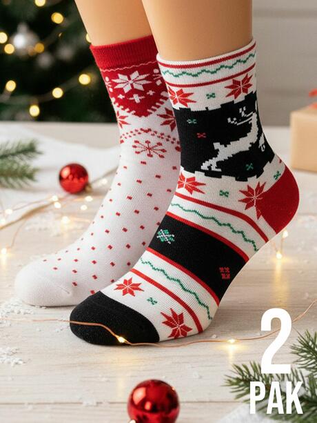 2-pak Świąteczny 35-38 damski ze wstążką