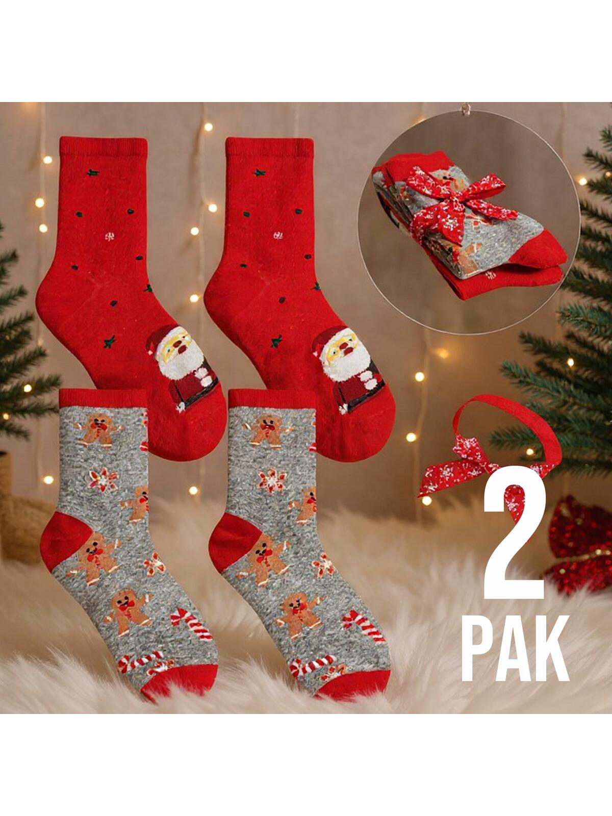 Świąteczny 2-pak skarpetek 39-41
