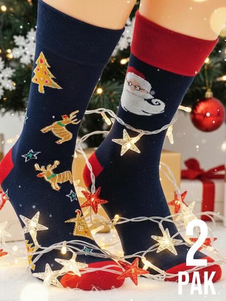 2-pak Świątecznych skarpetek 39-42
