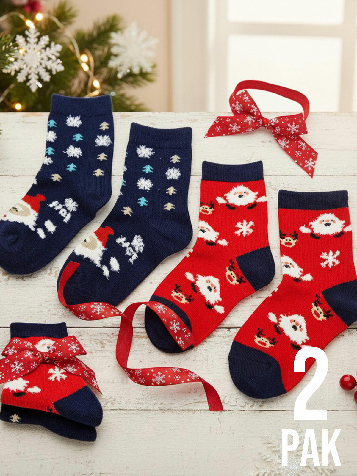 Świąteczne skarpetki 2-pak 27-30
