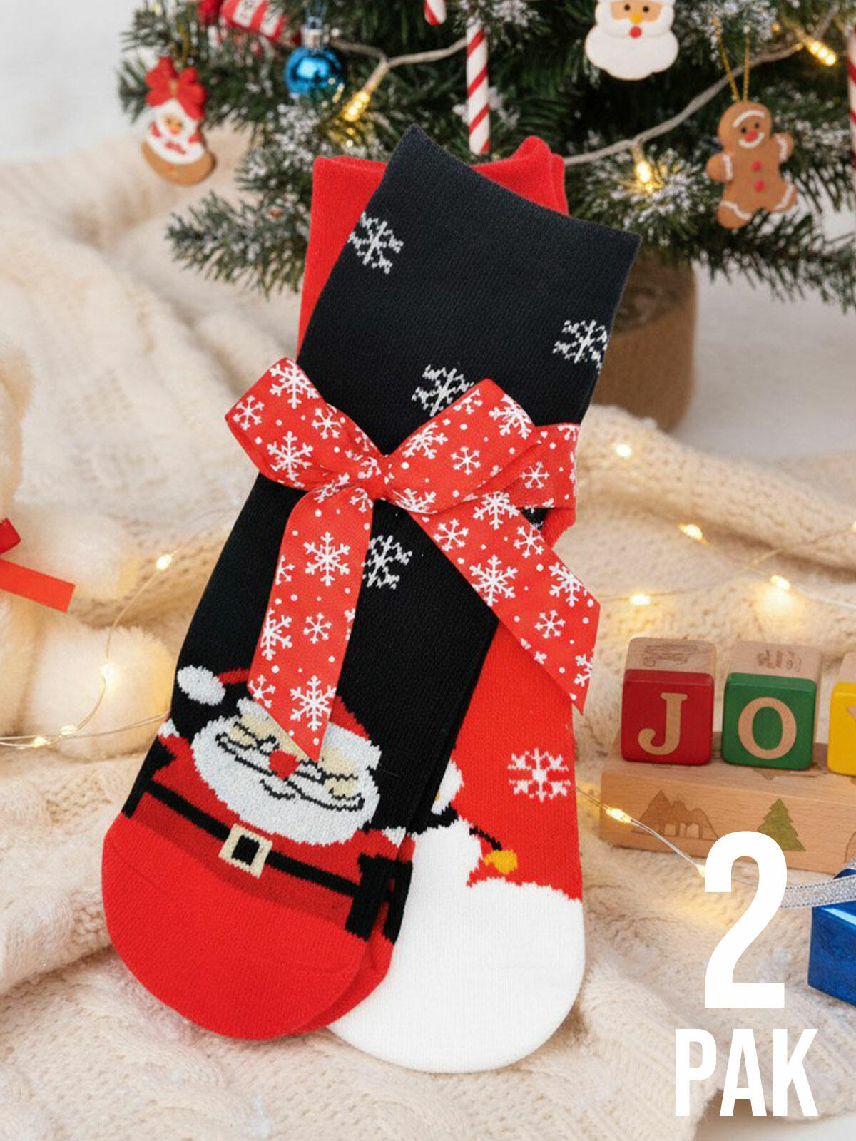 Skarpety dziecięce świąteczne 2-pak