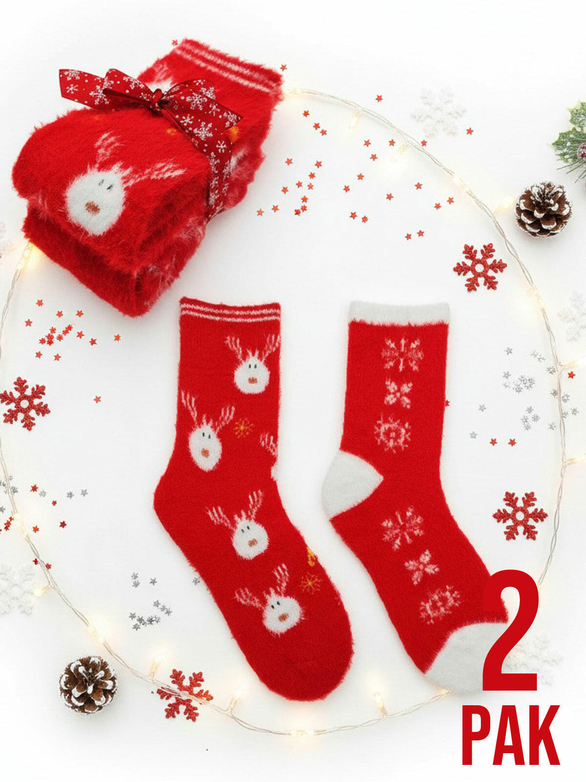 2-pak Świątecznych skarpetek 39-41