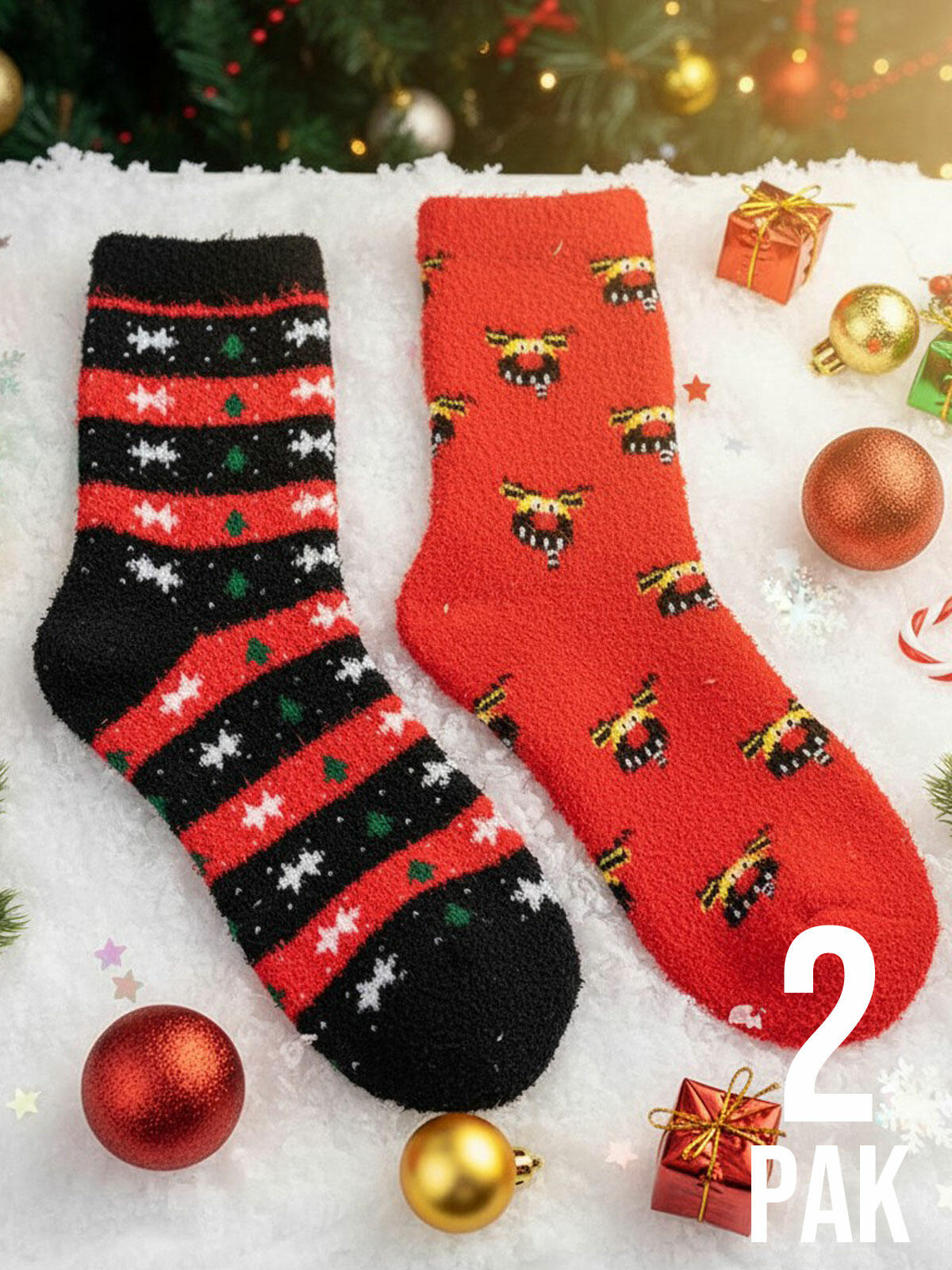 2-pak Świątecznych skarpetek 39-41