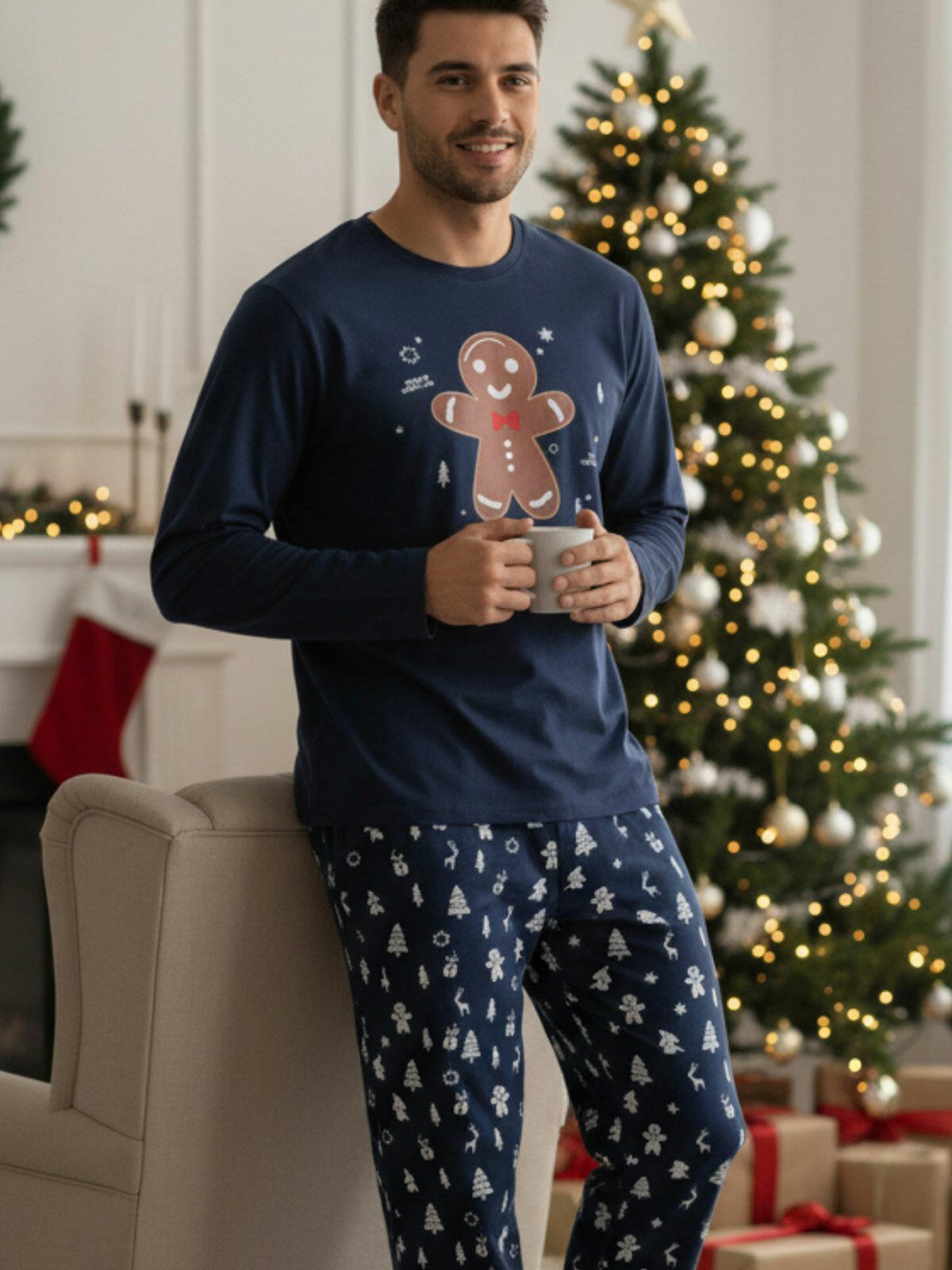 Piżama bawełniana świąteczna