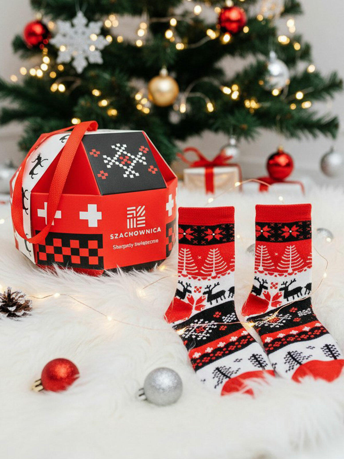 Świąteczne skarpetki bombka 39-41