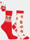 Świąteczne skarpetki damskie 2-pak