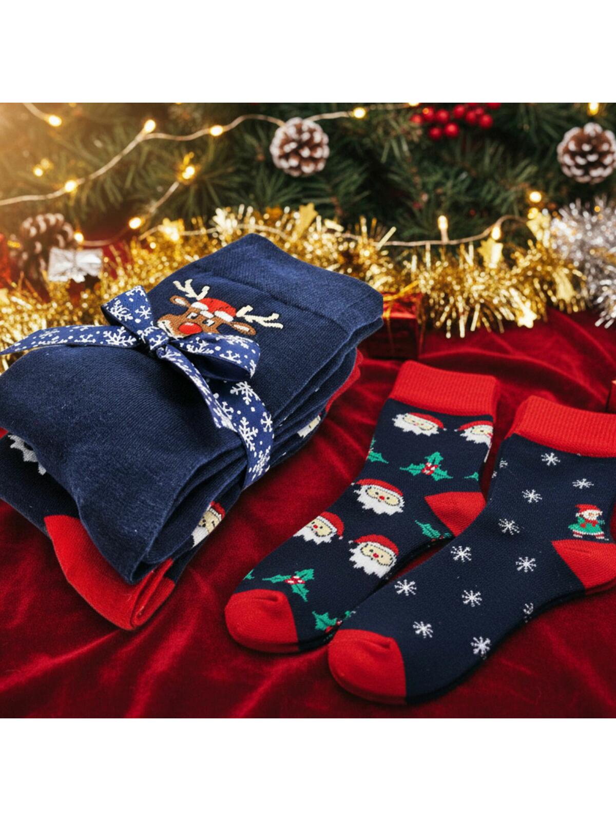 2-pak skarpety świąteczne ze wstążką 39-42