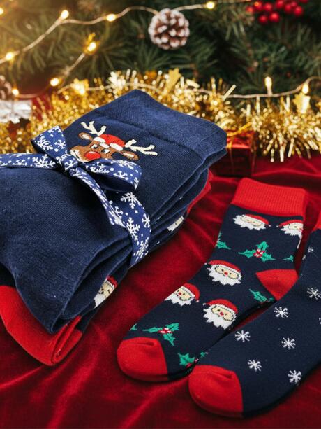2-pak skarpety świąteczne ze wstążką 42-45