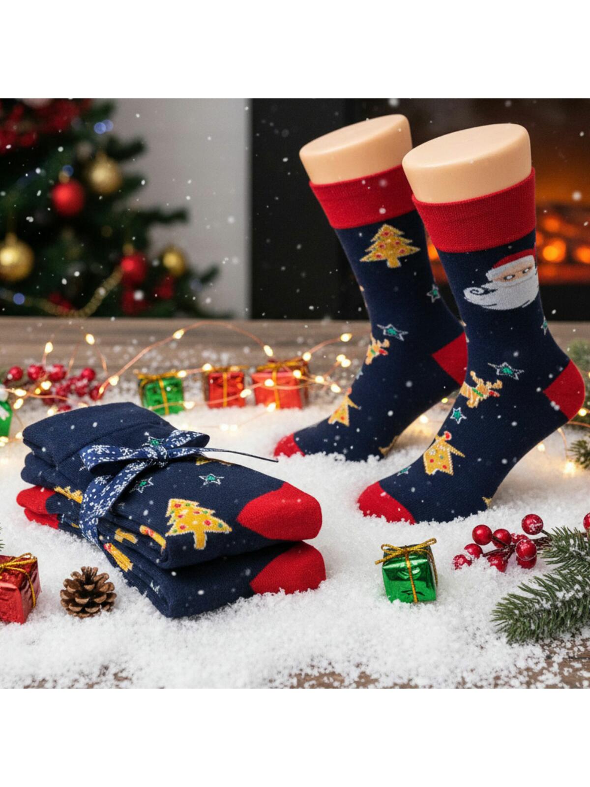 Świąteczne skarpetki męskie 2-pak 43/45