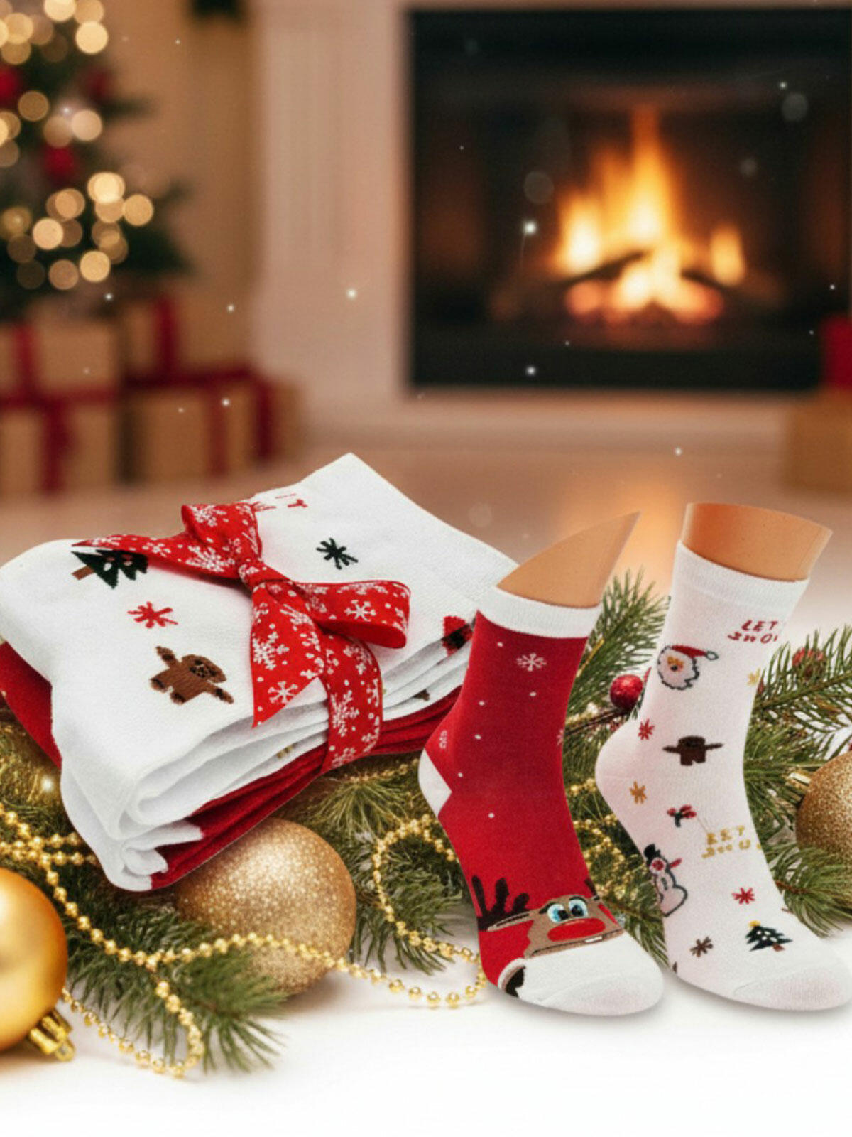 Świąteczne skarpetki 2-pak 39-41