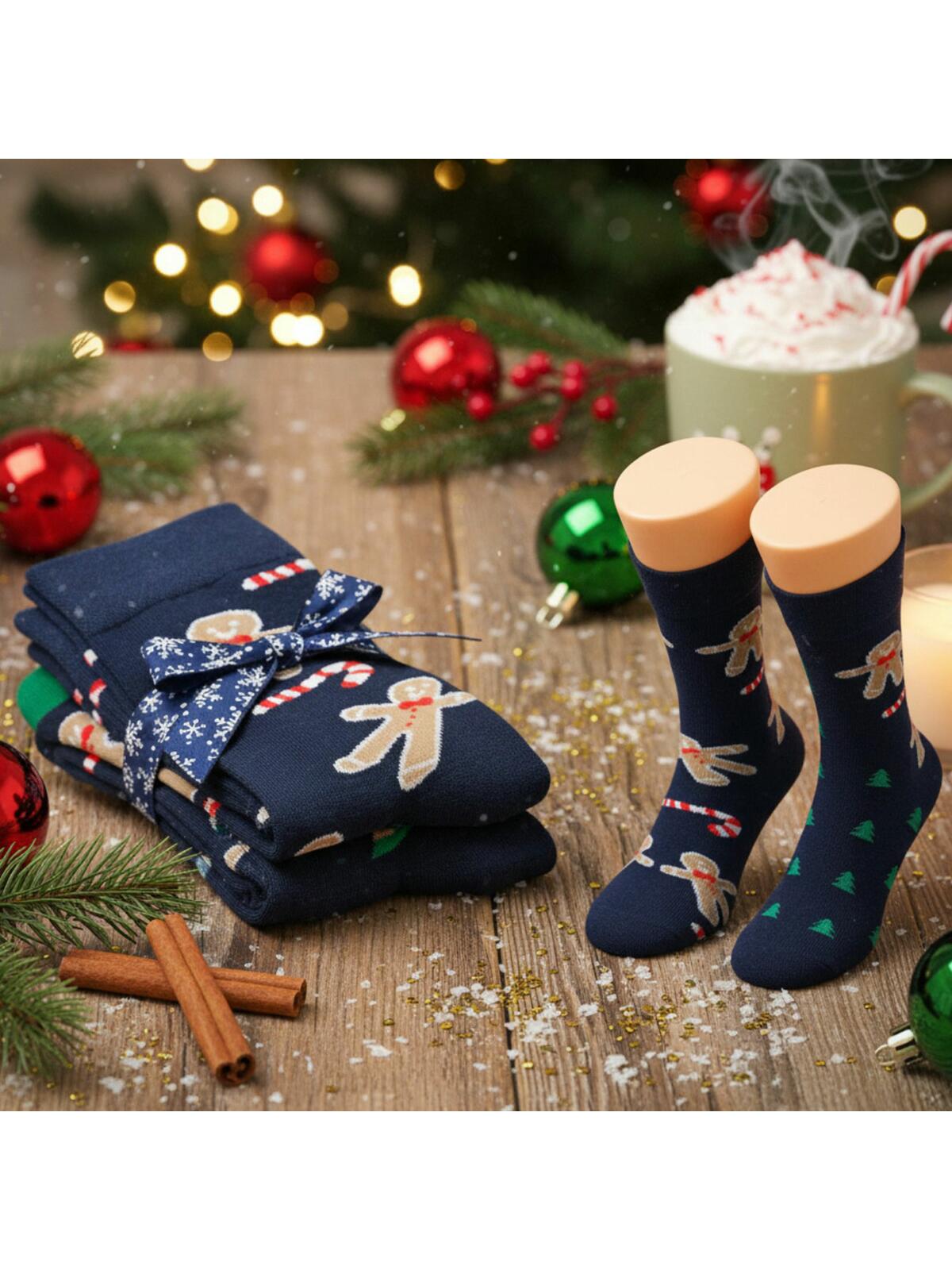 Świąteczne skarpetki 2-pak 43-45