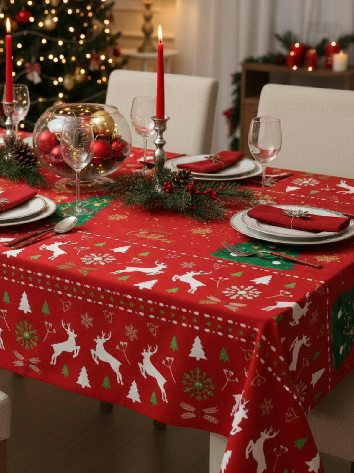 Świąteczny obrus 140x240 cm