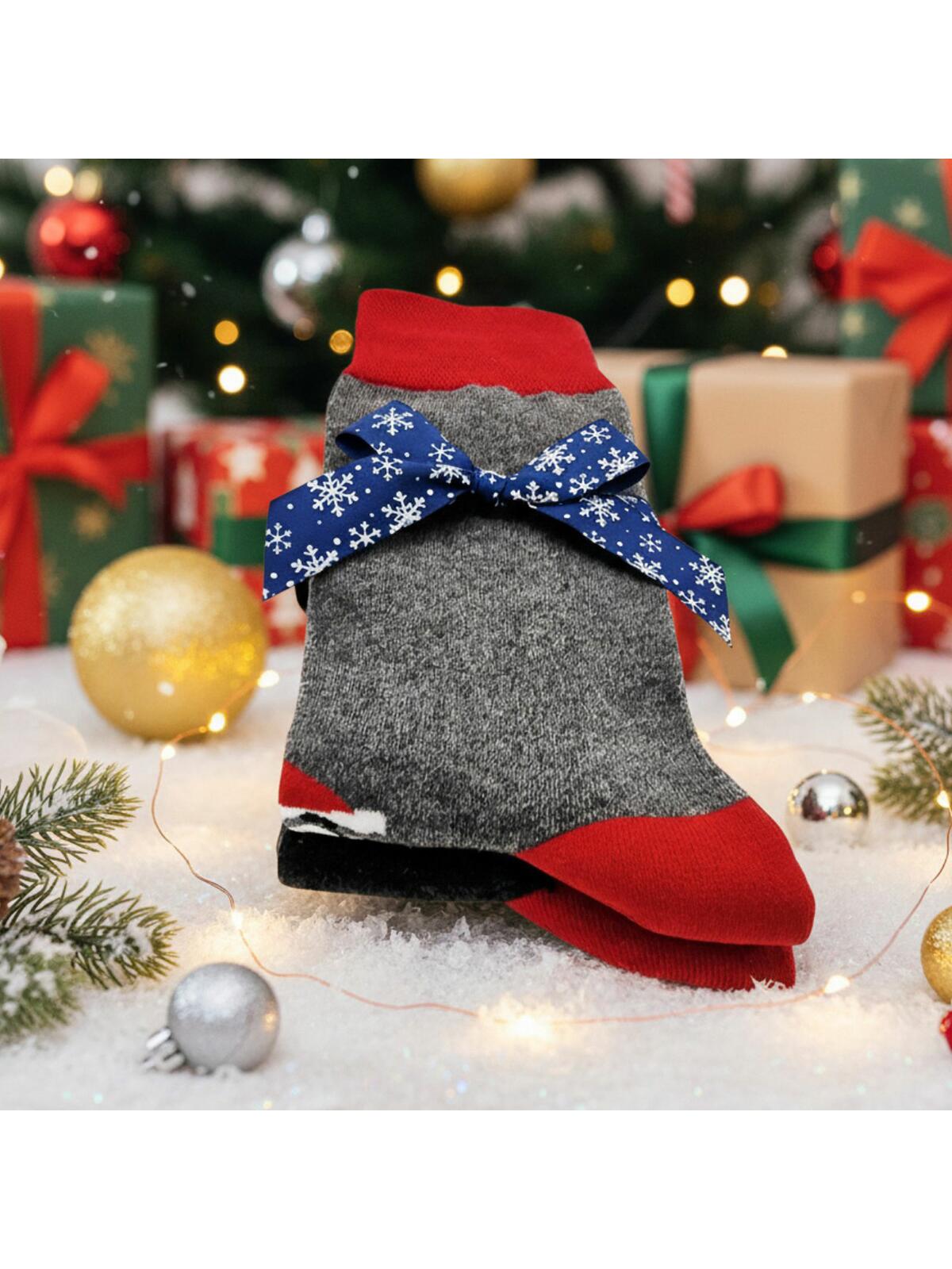 2-pak Świąteczny 43-45 męski z ozdobną wstążką