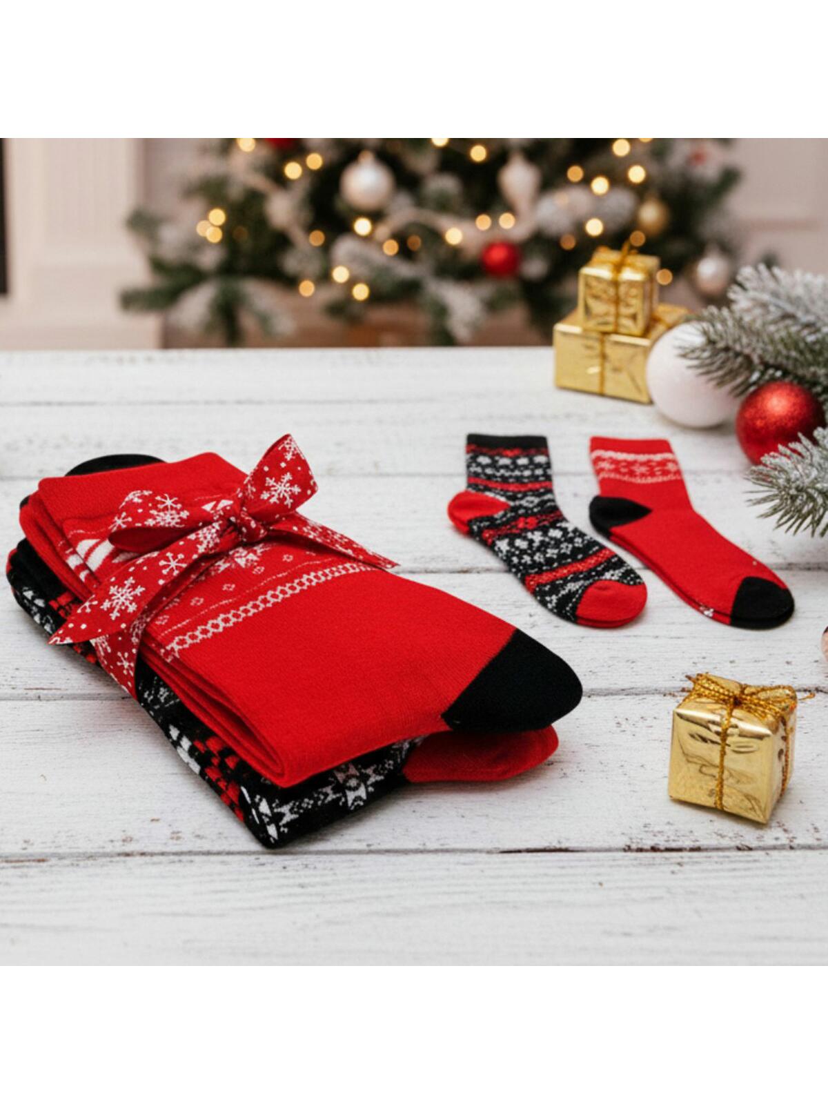 2-pak Świąteczny 39-41 damski z ozdobną wstążką