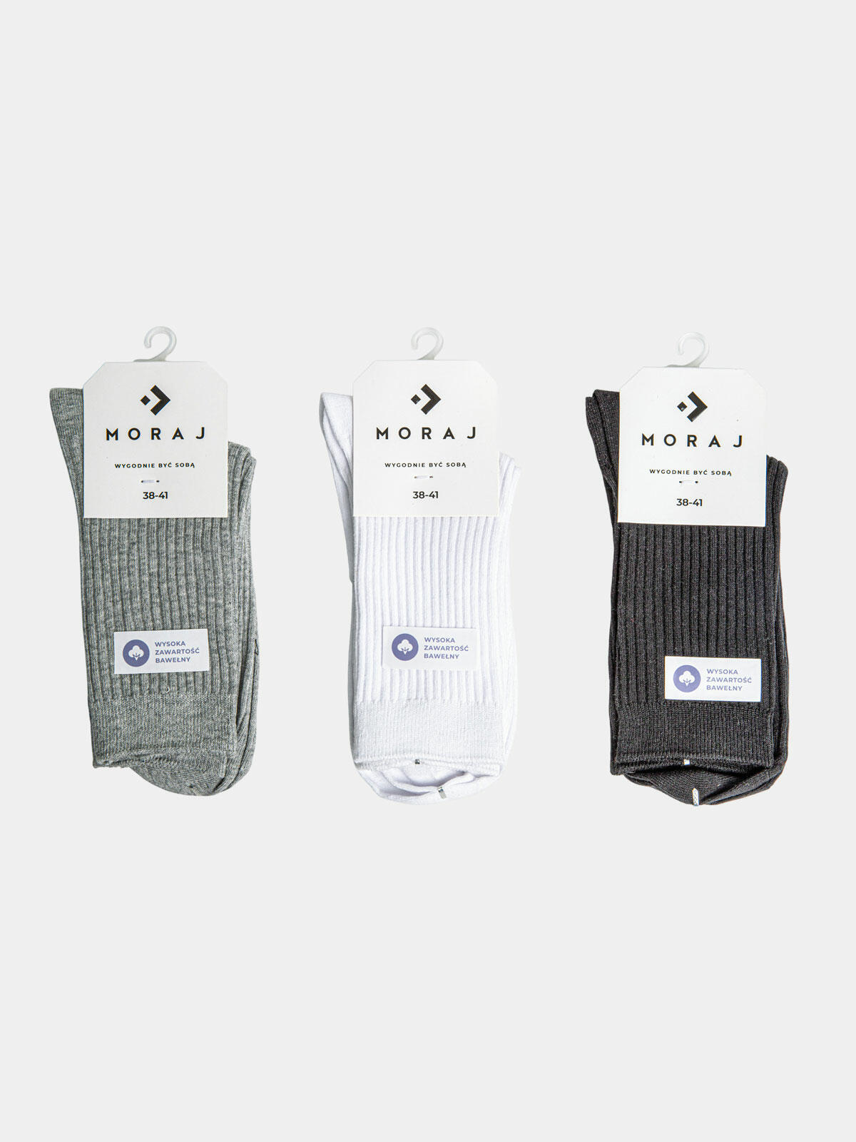 Skarpetki prążkowane 3-pak