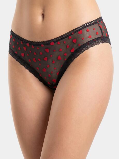 Majtki siateczkowe w serduszka