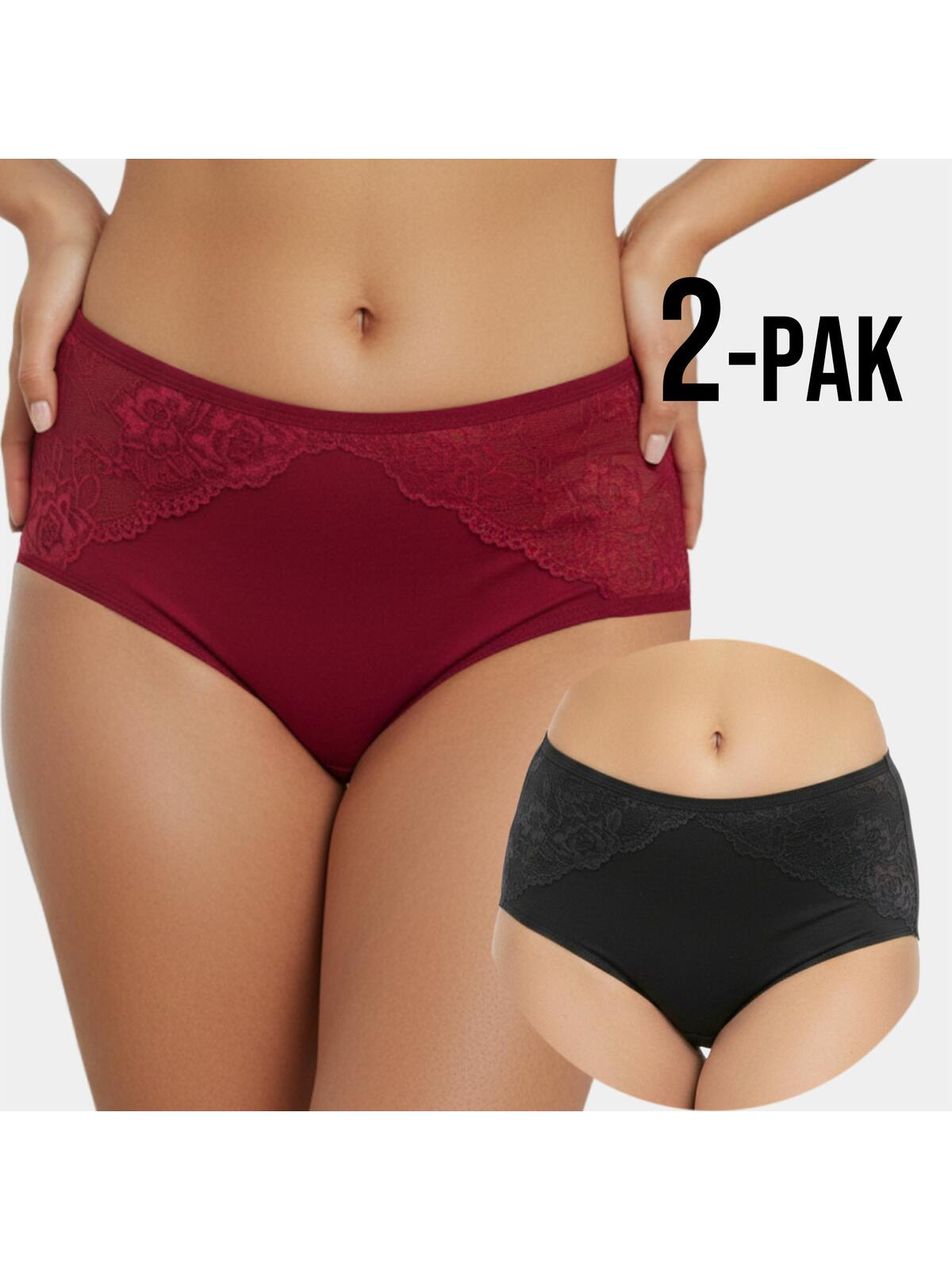 Majtki bawełniane z koronką 2-pak