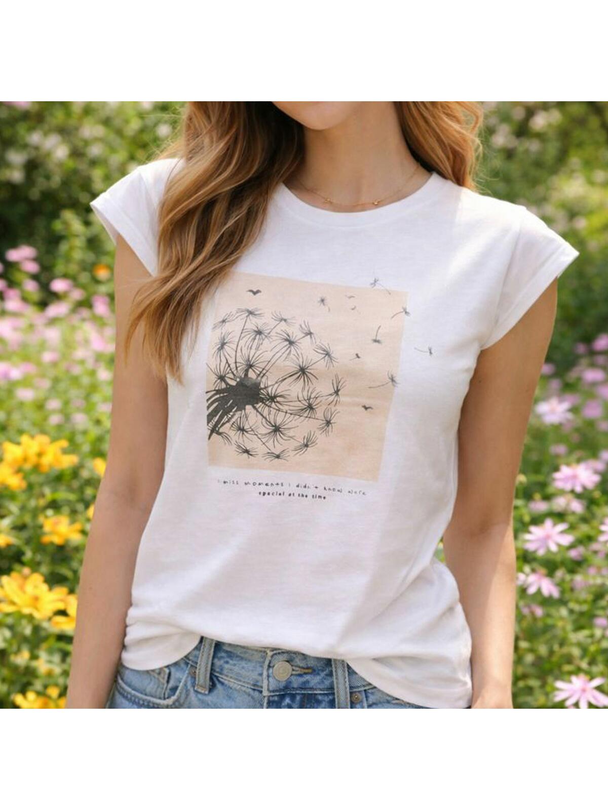 T-shirt bawełniany z nadrukiem