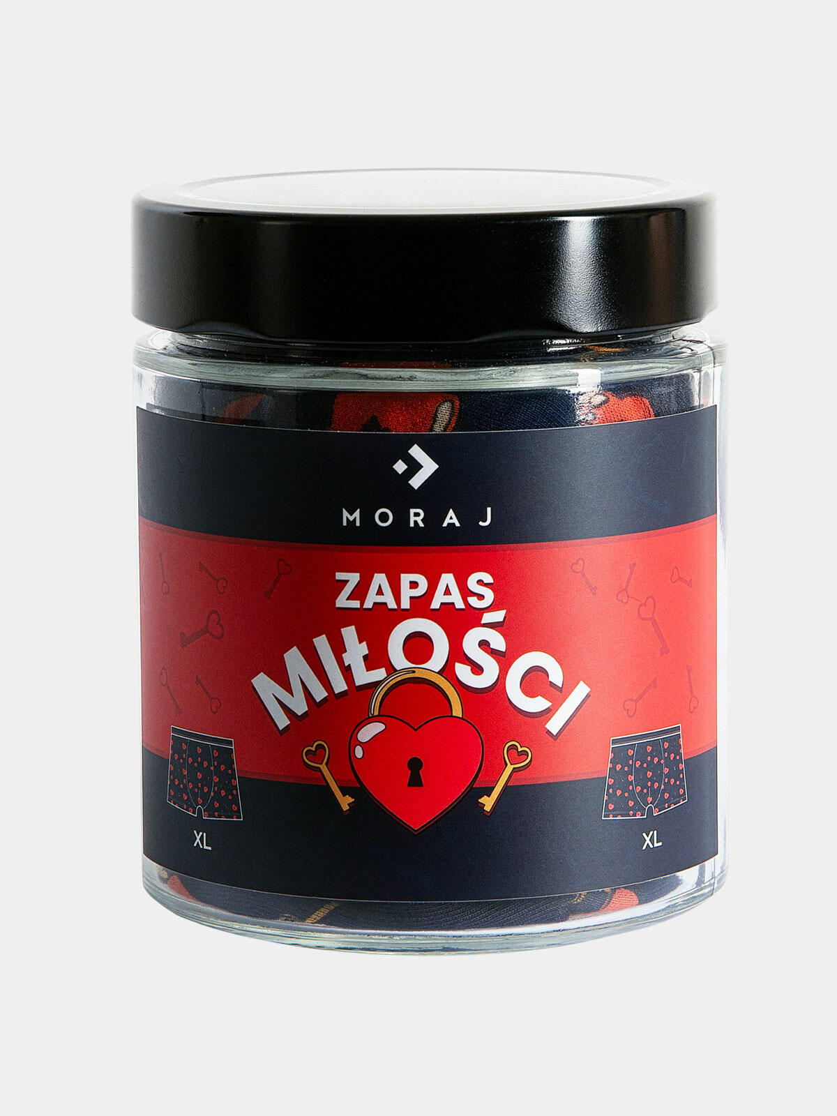 Bokserki walentynkowe w słoiku