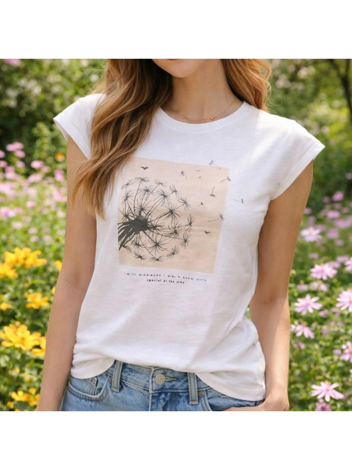 T-shirt bawełniany z nadrukiem