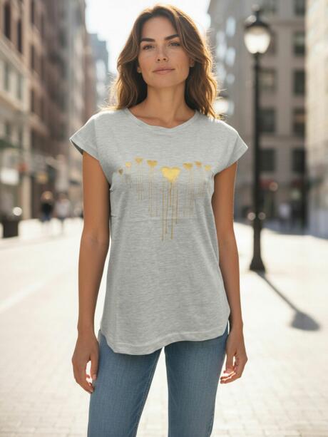 T-shirt bawełniany z nadrukiem