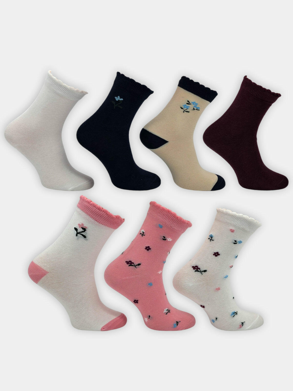 Skarpety dziewczęce 7-pak 31/34