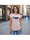 T-shirt z flokowanym nadrukiem