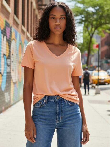 T-shirt z bawełny czesanej