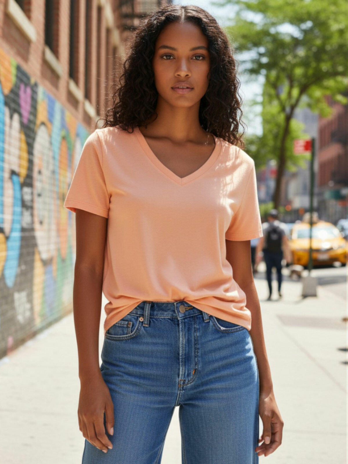 T-shirt z bawełny czesanej