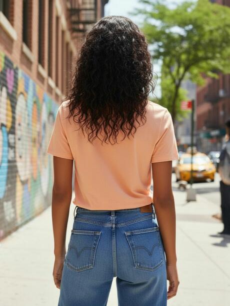 T-shirt z bawełny czesanej