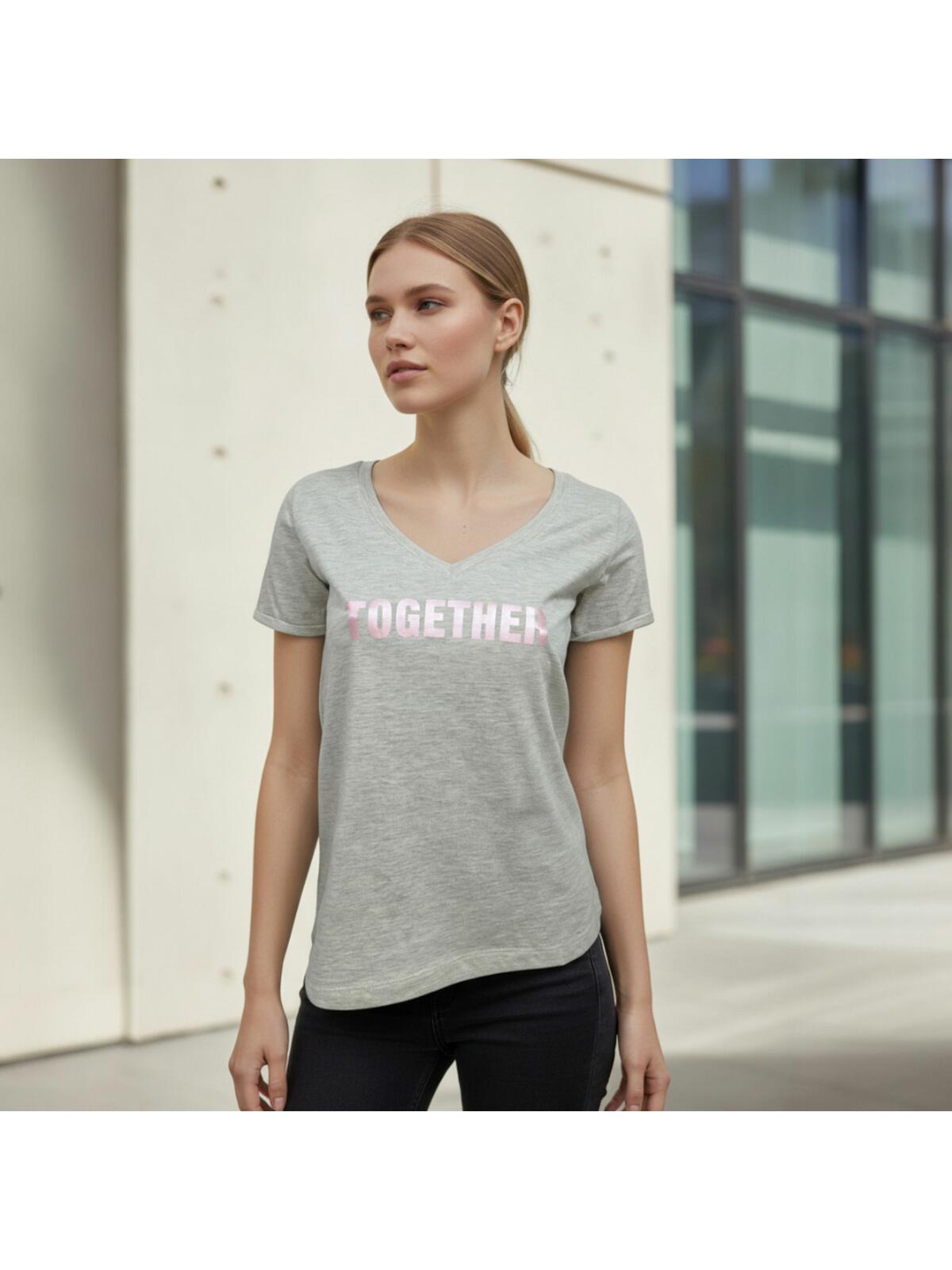 T-shirt z metalicznym nadrukiem