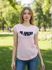 T-shirt z flokowanym nadrukiem