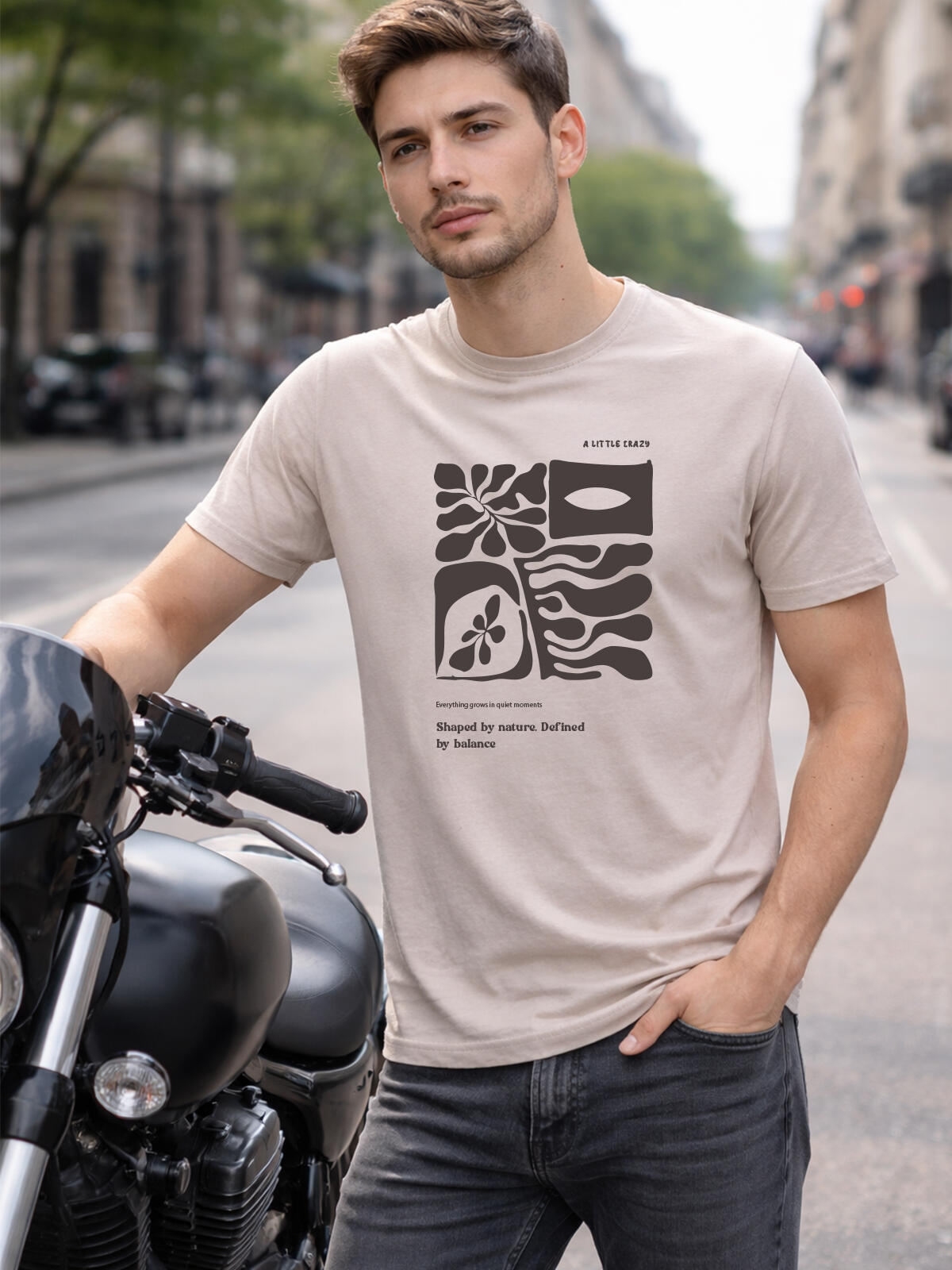 T-shirt bawełniany z nadrukiem