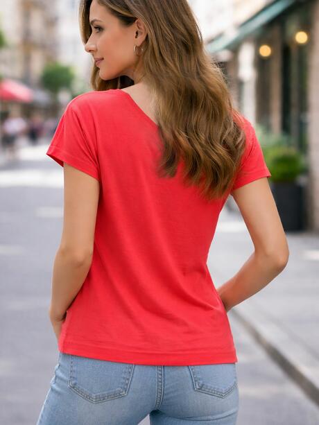 Bluzka z dekoltem w serek