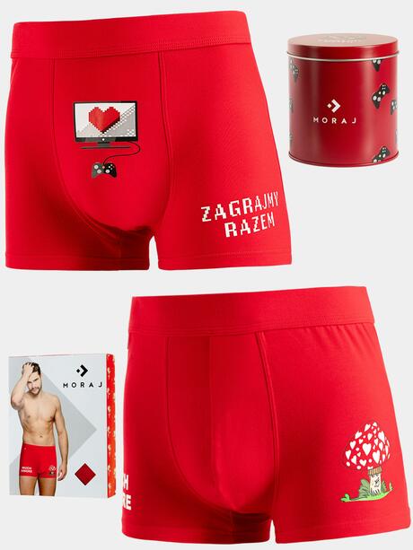 2-pak Bokserki Walentynkowe Czerwone Rozmiar L