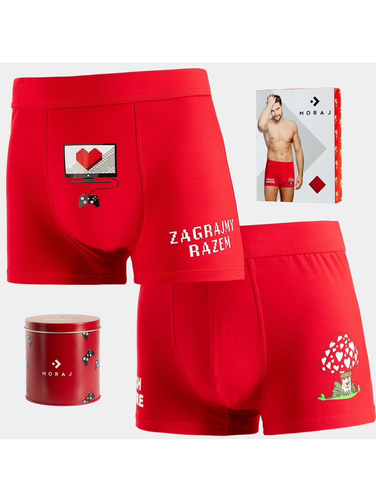 2-pak Bokserki Walentynkowe Czerwone Rozmiar L