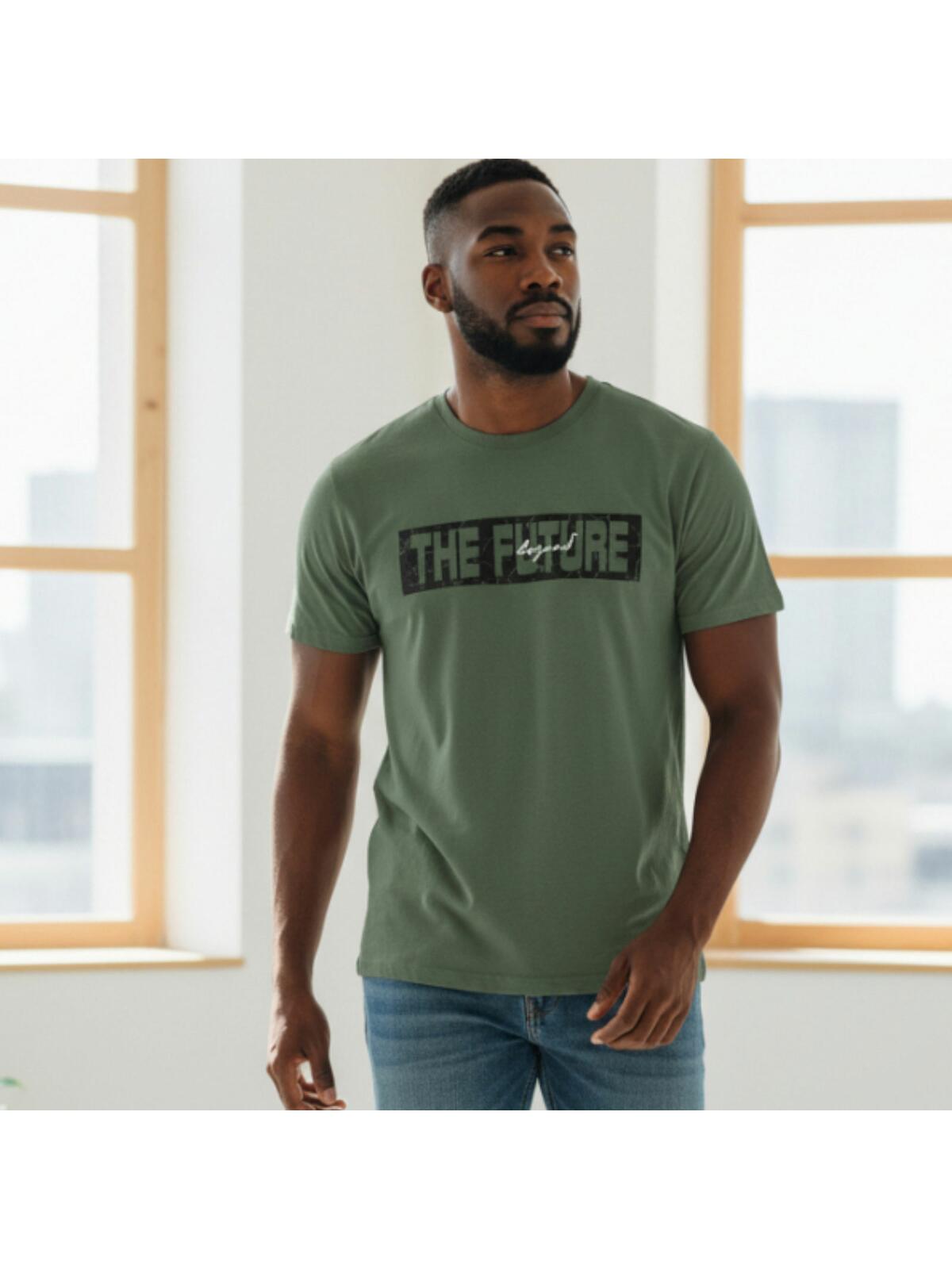 T-shirt bawełniany z napisem